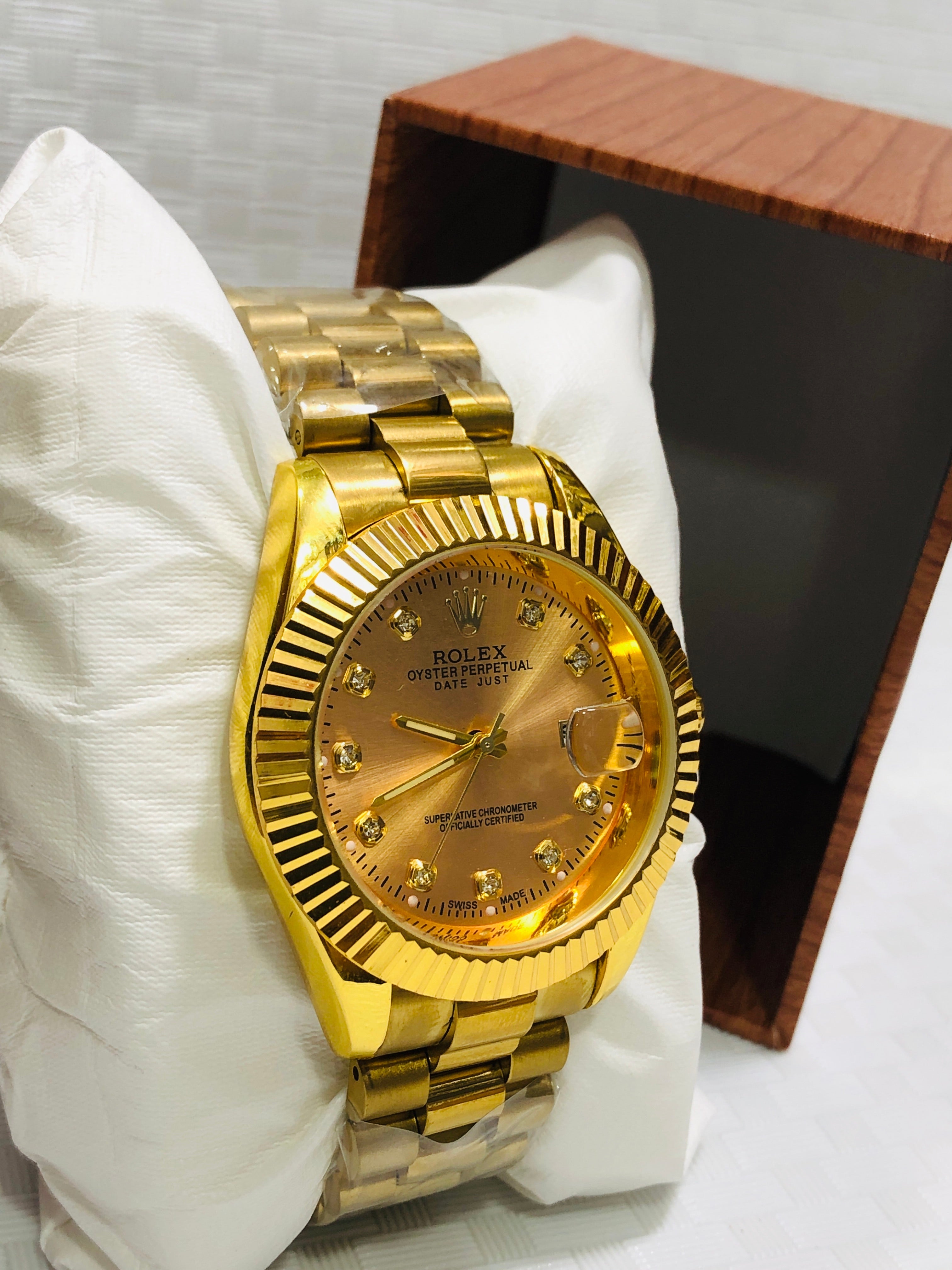 Rlx date just Quartz Full Gold