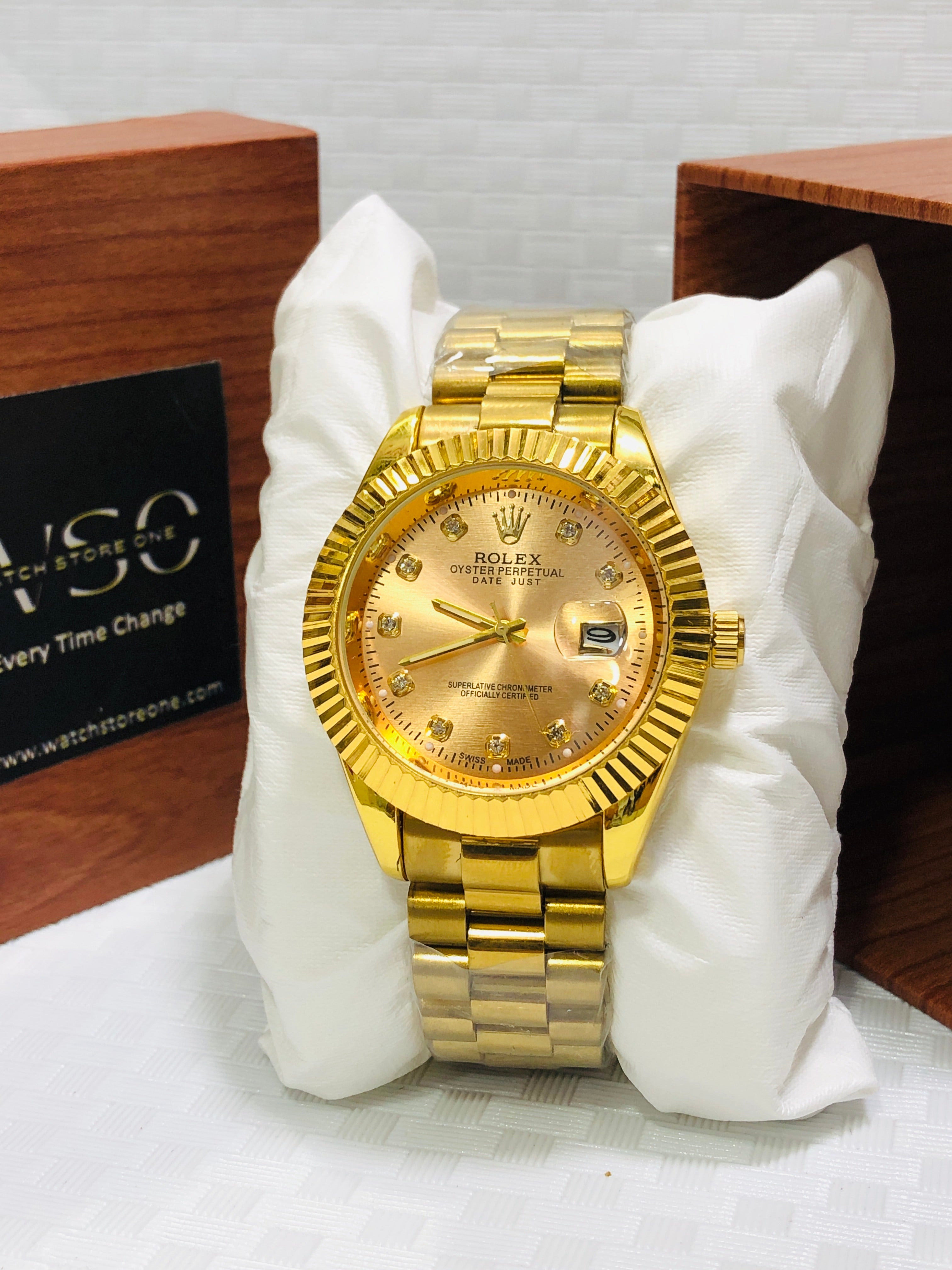 Rlx date just Quartz Full Gold