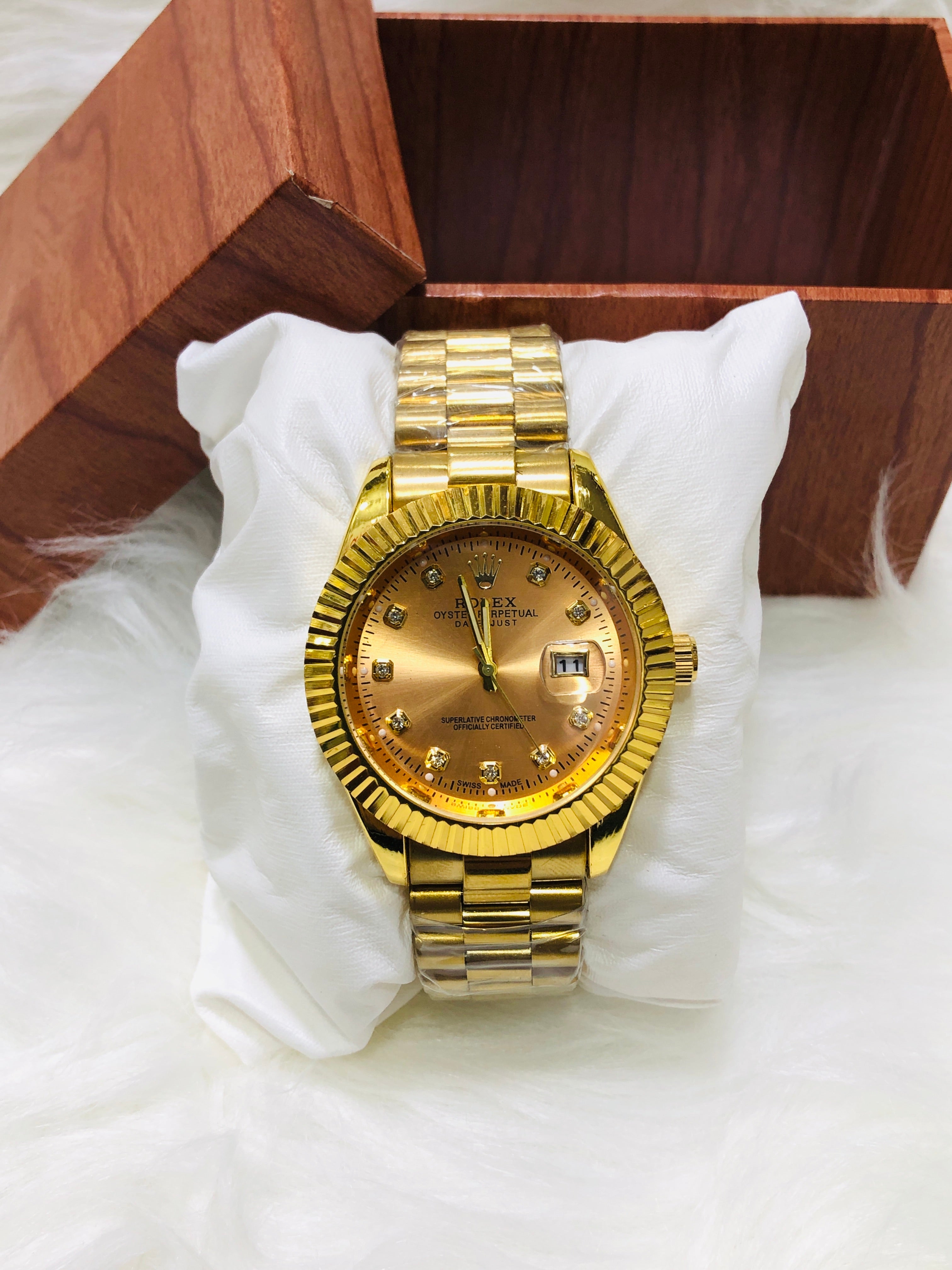 Rlx date just Quartz Full Gold