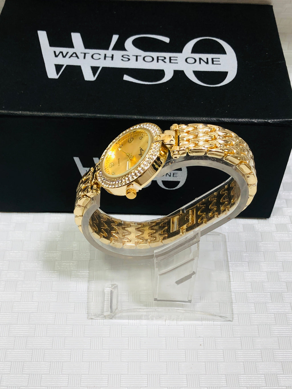 Women diamond golden watch