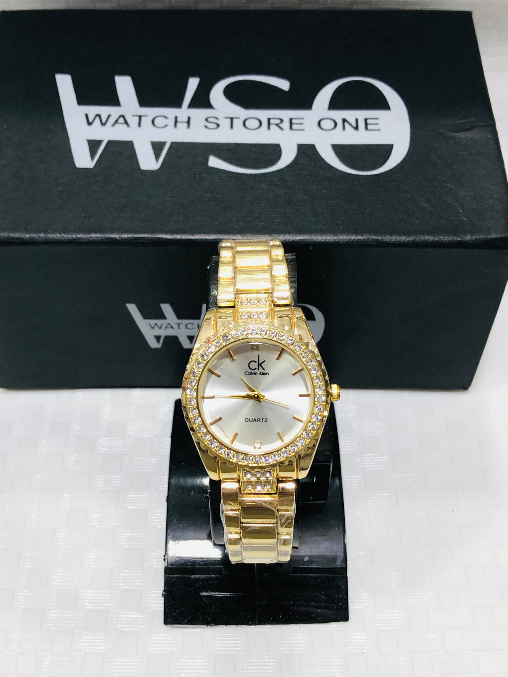 Ck women luxury watches Gold White