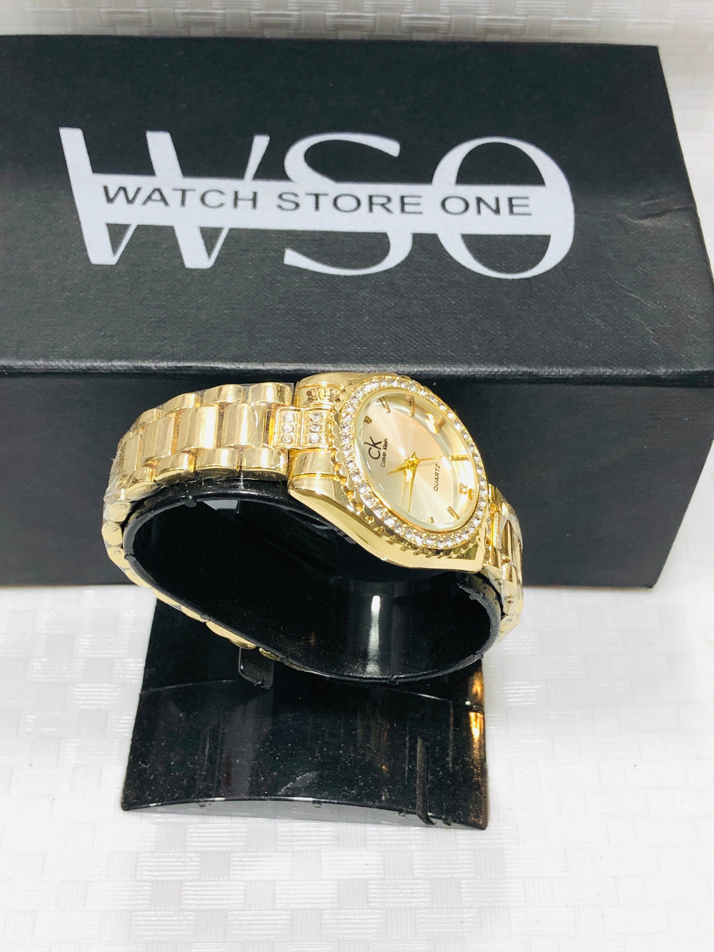 Ck women luxury watches Gold White