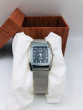 Omax Rectangular Dial - Article #625 - Silver - Black Dial