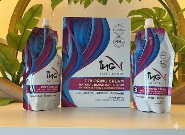 INGV Hair Colour 1000ml – Ammonia-Free, 98% Allergy